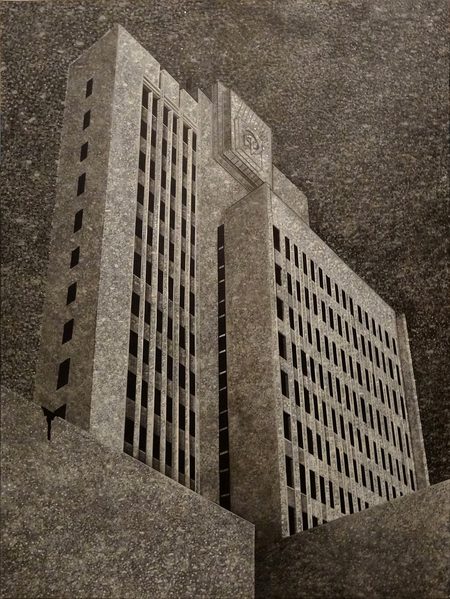 House of trade unions, 120cm x 160cm, acrylic on canvas, 2015